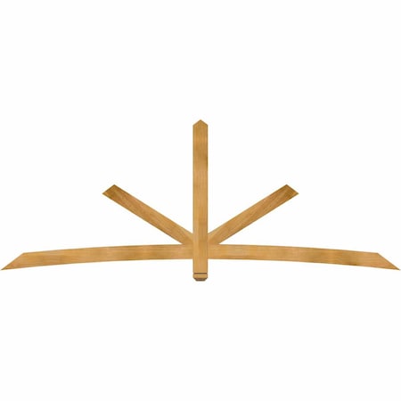 Ekena Millwork Alberta Rough Sawn Timber Gable Bracket, Western Red Cedar, 108"W x 40"H x 2"D x 4"F, 9/12 Pitch GBW108X40X0204ALB00RWR